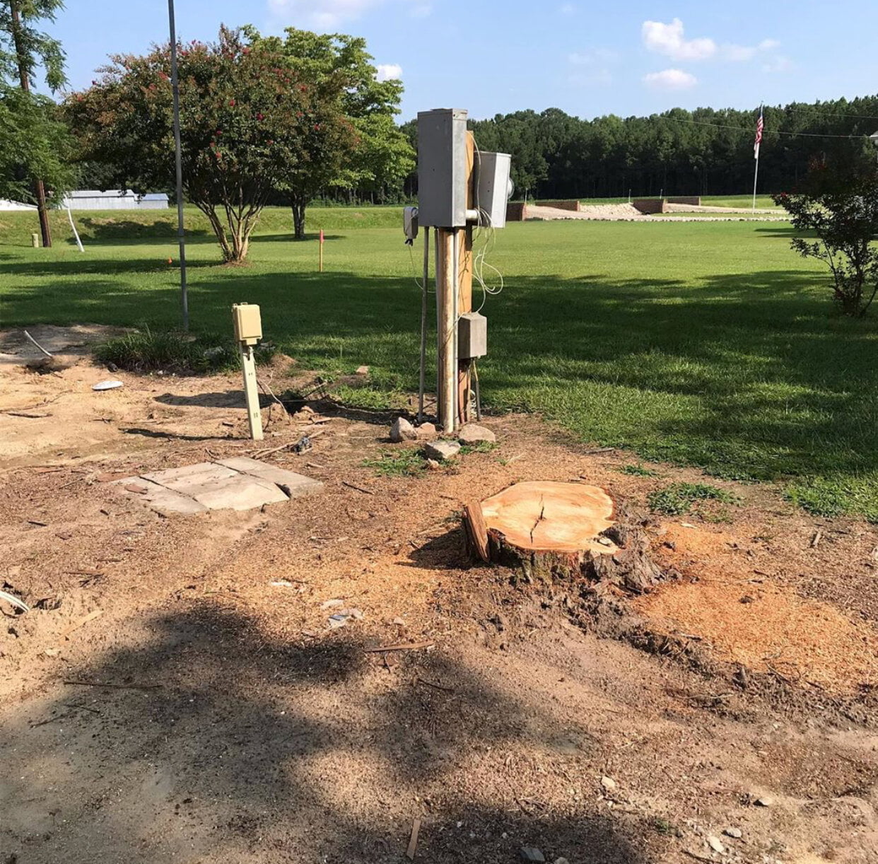 Stump Grinding Project Gallery - Before and After Stump Grinding Pictures
