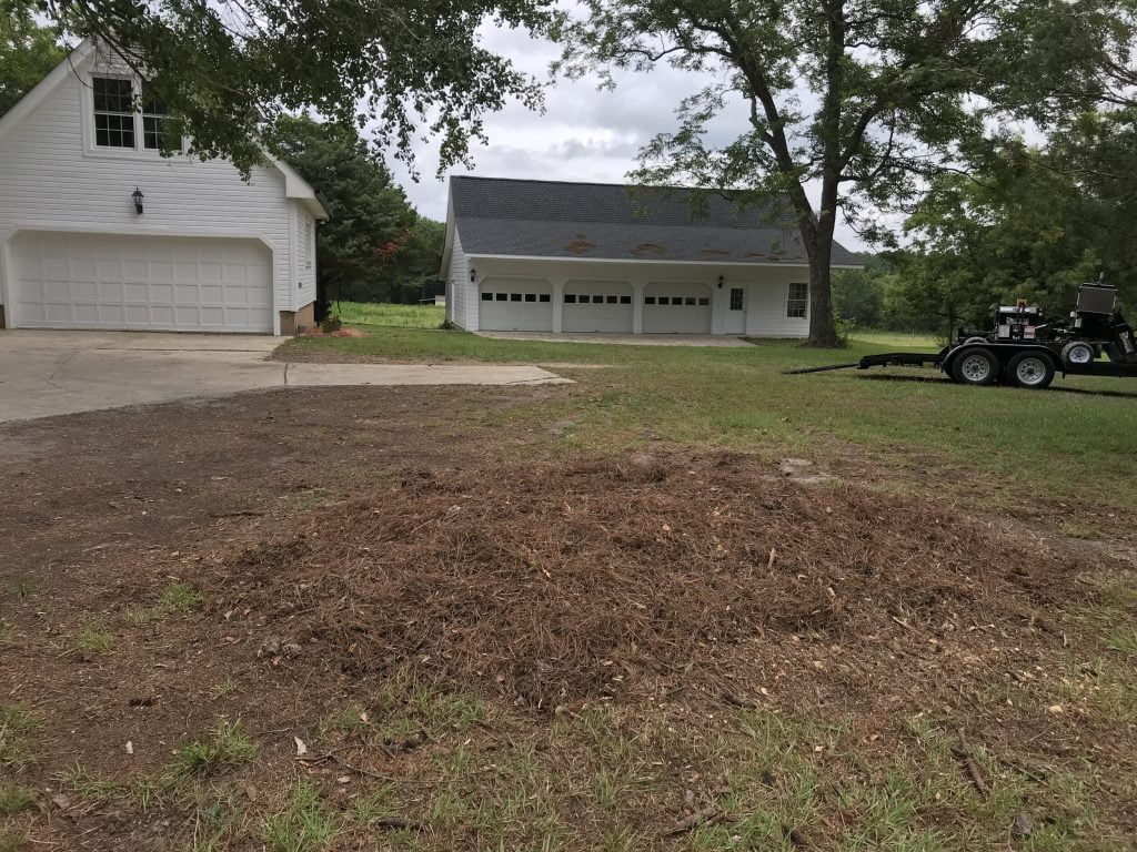 What stump grinding looks like